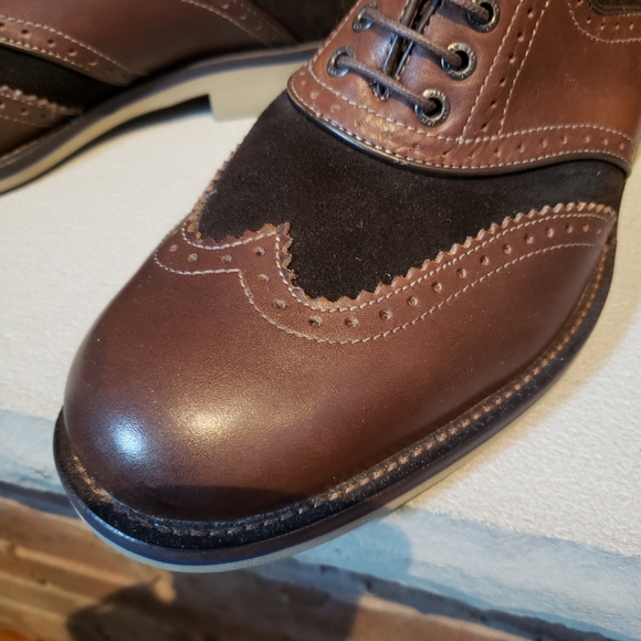 Johnston & Murphy Men Oxford Brown Shoes Size 8.5 - Picture 4 of 7